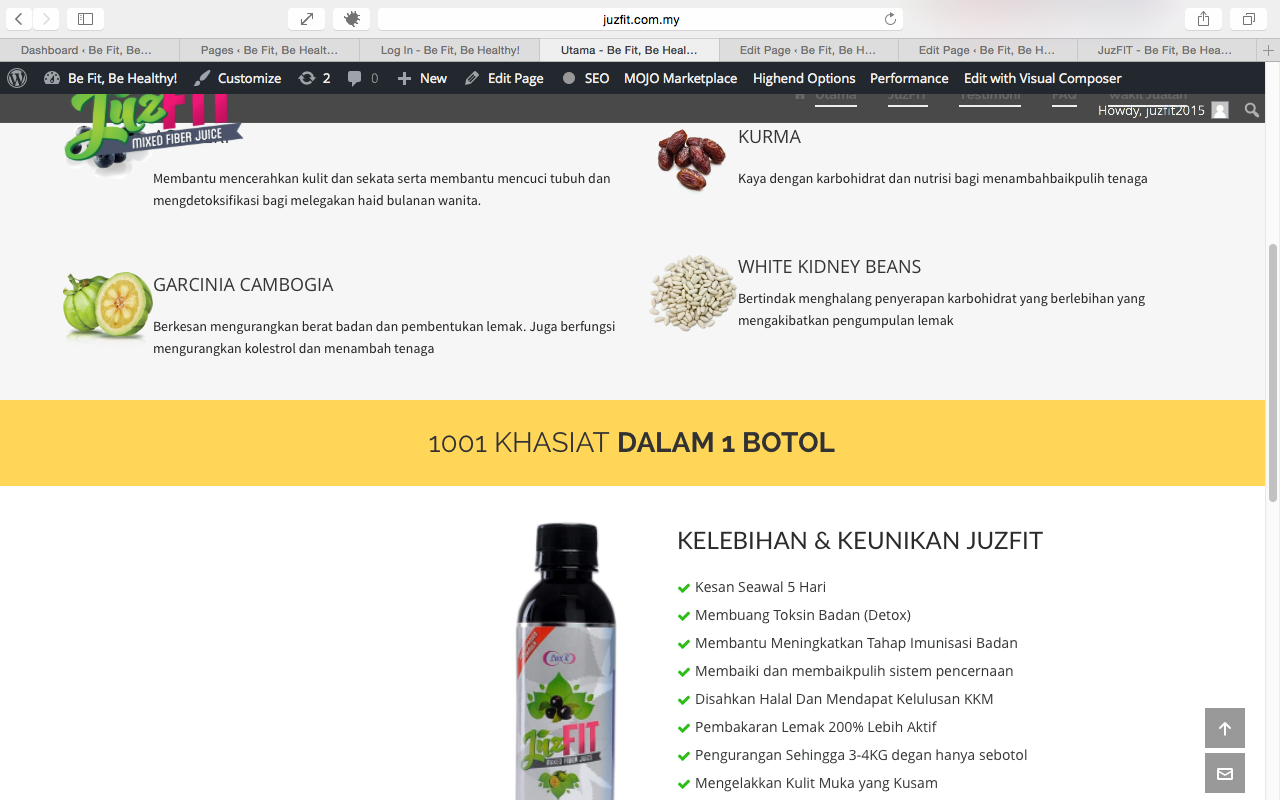 JUZFIT about page continued