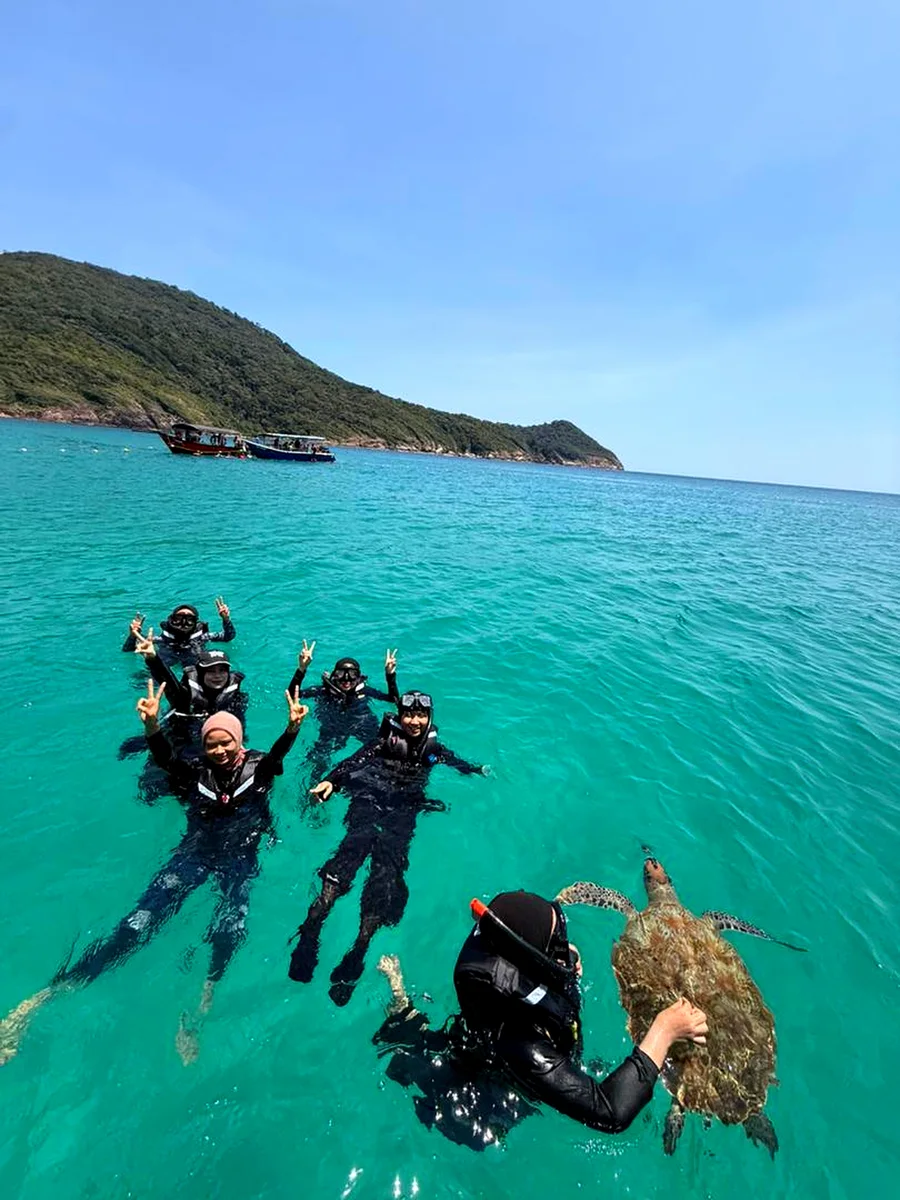 Sea turtle encounter at Redang