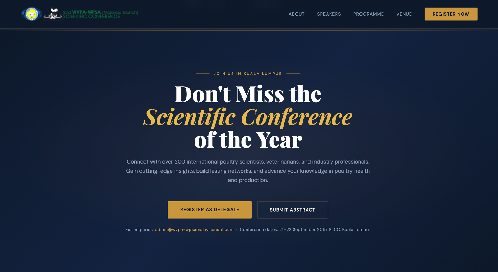 2nd WVPA-WPSA Scientific Conference